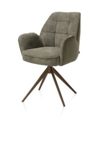 Bell, armstoel - steelbrown frame - draaibaar - pocket - combi Calabria/Vada - mosgroen - Afbeelding 2