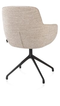 Mateo, armstoel - draaibaar - rough off black - Bellini - Creme - Afbeelding 3