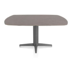 Saluti, table ovale 150 X 105 cm. - pied central - graphite - Lava