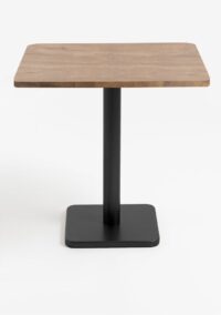 Brest table de bistrot vintage oak 75x75cm - noir
