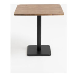 Brest table de bistrot vintage oak 75x75cm - noir
