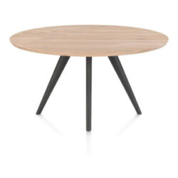 Arvada, Table à manger 140 cm, ronde, 4 pieds - Metal graphite