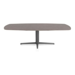 Saluti, table ovale 240 X 110 cm. - pied central - graphite - Lava