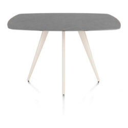 Saluti, bartafel ovaal 150 x 105 cm. - 4 poot - cr&egrave;me - Antraciet