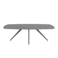 Saluti, eetkamertafel ovaal 240 x 110 cm. - 4 poot - graphiet - Antraciet