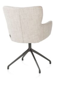 Sage, armstoel draaibaar - graphiet - stof Luton - Creme - Afbeelding 2