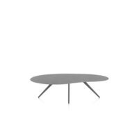 Saluti, eetkamertafel organisch 240 x 120 cm. - 4 poot - graphiet - Antraciet