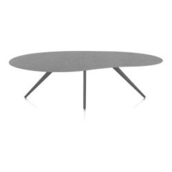 Saluti, table organic 240 x 120 cm. - 4 pieds - graphite - Anthracite