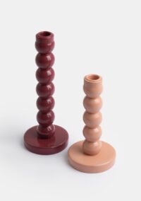 DOTS kandelaar h18,5cm - Light ruby - Afbeelding 3