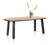 Avalox, eetkamertafel ovaal 210 x 110 cm - kleur naturel - 4 poot - Afbeelding 2