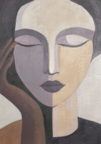 Monica tableau 80x100cm - Brun - Image 2