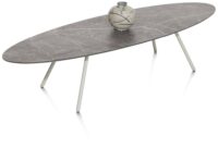 Niora, salontafel 150 x 50 cm - HPL marmer licht grijs - Silk grey - Afbeelding 2