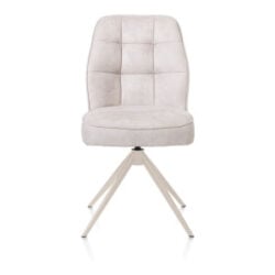 Bell, eetkamerstoel - creme frame - draaibaar - pocket - stof calabria - Kiezel