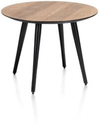 Maze, salontafel rond 60 cm - hoogte 46 cm - Railway brown - Afbeelding 2