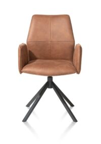 Franky, armstoel - draaibaar - greep - pocket - Taurus - Cognac