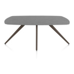 Saluti, table ovale 180 x 105 cm. - 4 pieds - steelbrown - Anthracite
