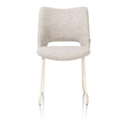 Kodi, chaise - cadre nebbia - tissu Brioni - Caillou