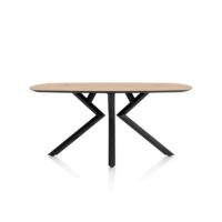 Masura, table de bar ovale - 240 x 110 cm - (hauteur 92 cm) - Chene