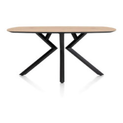 Masura, table de bar ovale - 240 x 110 cm - (hauteur 92 cm) - Chene