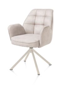 Bell, armstoel - creme frame recht - draaibaar - pocket - stof Calabria - Kiezel - Afbeelding 2