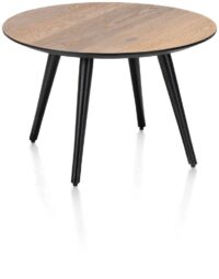 Maze, salontafel rond 60 cm - hoogte 39 cm - Railway brown - Afbeelding 2