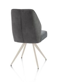 Bell, chaise - piétement crème - confort ressorts - combi Calabria/Vada - Anthracite - Image 3