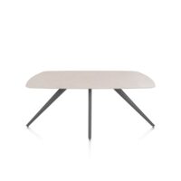 Saluti, eetkamertafel ovaal 180 x 105 cm. - 4 poot - graphiet - Light sand