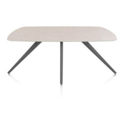 Saluti, table ovale 180 x 105 cm. - 4 pieds - graphite - Light sand