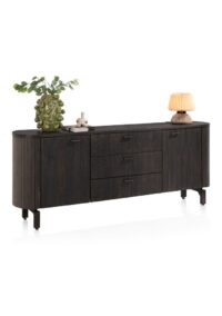 Ravello, dressoir 220 cm - 2-deuren + 3-laden - Basalt - Afbeelding 2
