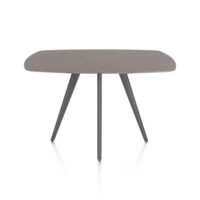 Saluti, bartafel ovaal 150 x 105 cm. - 4 poot - graphiet - Lava