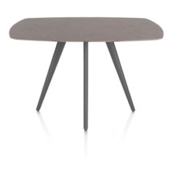 Saluti, table de bar ovale 150 x 105 cm. - 4 pieds - graphite - Lava