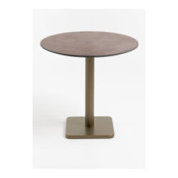 Brest table de bistrot stone rust D80cm - Or
