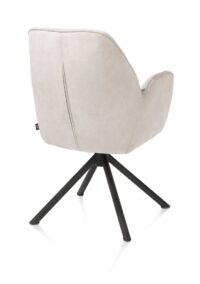 Bell, armstoel - zwart frame recht - draaibaar - pocket - combi Calabria/Vada - Kiezel - Afbeelding 3