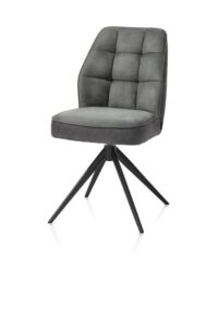 Bell, eetkamerstoel - steelbrown frame - draaibaar - relax - pocket - stof Calabria - Antraciet - Afbeelding 2