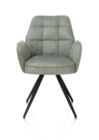 Bell, armstoel - zwart frame - pocket - stof Calabria - Olijf