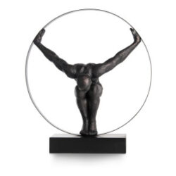 Circle Man beeld H58cm - Zwart