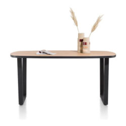 Avalox, table ovale 180 x 110 cm - couleur oak natural vintage - V pied