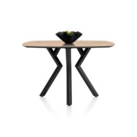 Masura, table de bar ovale - 150 x 105 cm - (hauteur 92 cm) - Chene