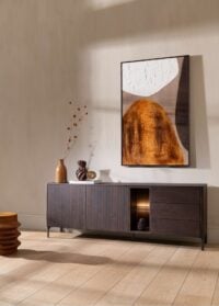 Trenton, Dressoir 240 cm. - 2-deuren + 3-laden + 2-niches - Clay - Afbeelding 3
