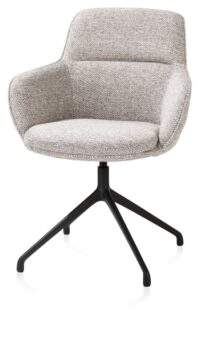 Mateo, chaise &agrave; accoudoirs - pivotante - rough off black - Bellini - Caillou - Image 2