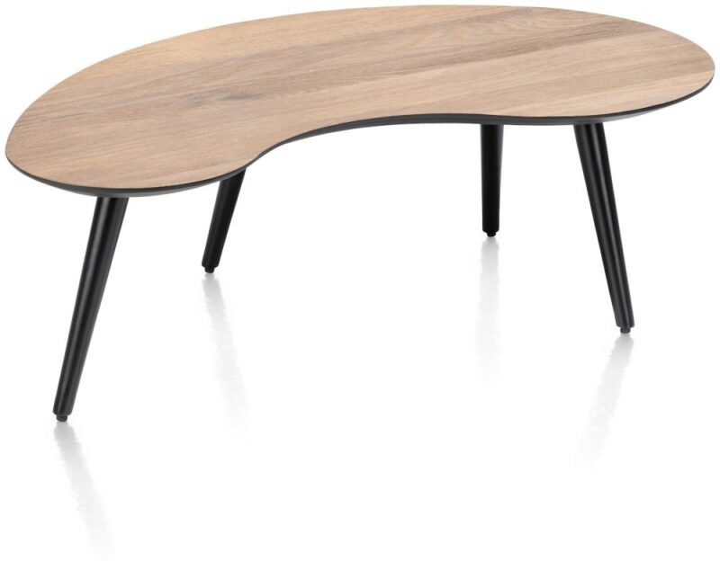 Maze, Table Basse 100 X 59 Cm - Forme Haricot - Hauteur 32 Cm - Railway Brown - Image 2