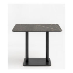 Brest table de bar marble onyx 120x75cm - Noir
