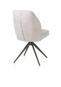Bell, eetkamerstoel - grafiet frame - draaibaar - relax - pocket - combi Calabria/Vada - Kiezel - Afbeelding 3