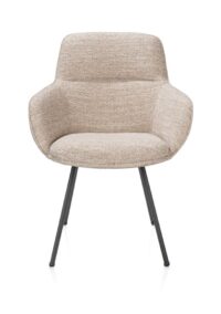 Mateo, armstoel - 4-pootjes - graphiet - Bellini - Creme