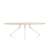 Arvada, table 250 x 110 cm. - ellipse - pied central Nebbia - Naturel Nebbia
