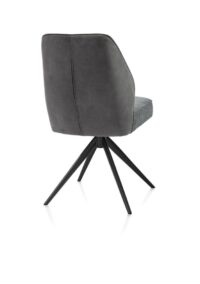 Bell, chaise - pi&eacute;tement noir - pivotante - confort ressorts - combi Calabria/Vada - Anthracite - Image 3