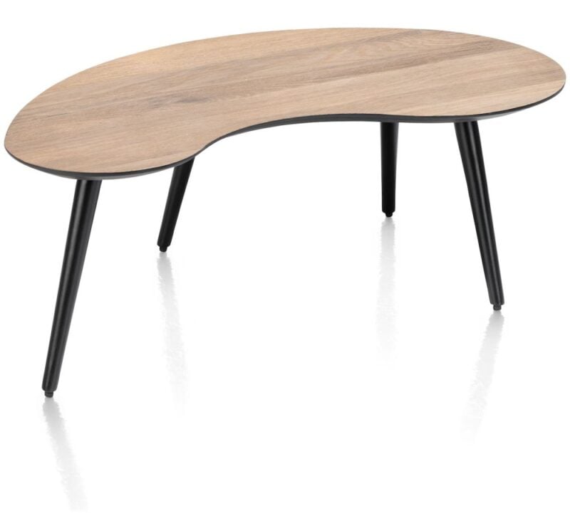 Maze, Table Basse 100 X 59 Cm - Forme Haricot - Hauteur 39 Cm - Railway Brown - Image 2