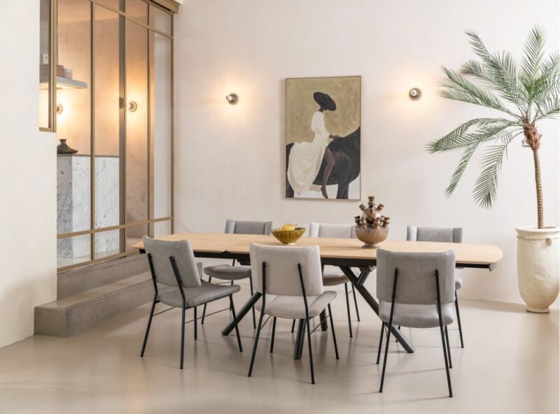 Novello, Uitschuiftafel 140 (+ 50) X 100 Cm - Clay - Afbeelding 3