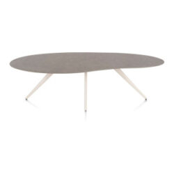 Saluti, table organic 240 x 120 cm. - 4 pieds - cr&egrave;me - Lava