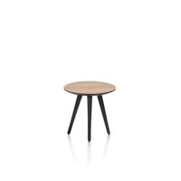 Maze, table basse ronde 40 cm - hauteur 39 cm - Railway brown